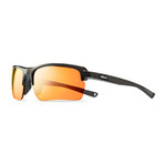 Unisex Crux C Polarized Sunglasses // Matte Black + Solar Orange