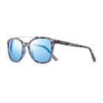 Unisex Clayton Polarized Sunglasses // Blue Tortoise + Blue Water