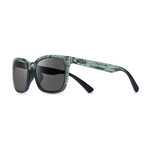 Unisex Slater Modified Square Polarized Sunglasses // Matte Black Ice + Graphite