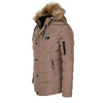 Fur Hooded Winter Coat // Mink (L)
