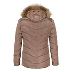 Fur Hooded Winter Coat // Mink (S)