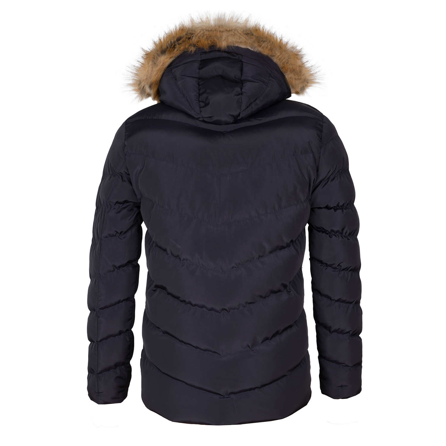 Everest Fur Hooded Winter Coat // Navy (2XL) - Paul Parker - Touch of ...
