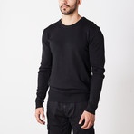 Slim Crew Neck Sweater // Black (3XL)