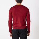 Slim V-Neck Sweater // Oxblood (XL)