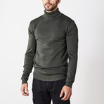 Classic Turtle Neck Sweater // Olive (2XL)