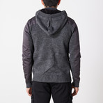 Hooded Sweater + Metal Toggles // Charcoal (L)