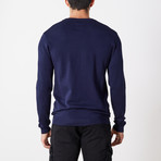 Slim Crew Neck Sweater // Navy (L)