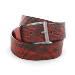 Perforated Belt // Red (Size 32")