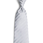 Caserta Silk Dress Tie // Silver
