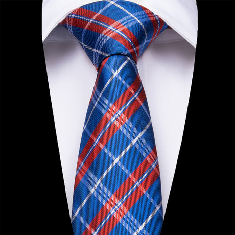 Chieti Silk Dress Tie // Blue + Red