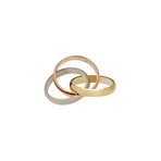 Vintage Cartier 18k Three-Tone Gold Trinity Ring // Ring Size: 6
