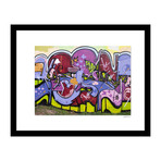 Purple Shapes Graffiti (14"W x 18"H x 4"D)