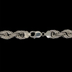 925 Solid Sterling Silver Thick + Heavyweight Rope Chain // 13mm (28"L // 161.6g)