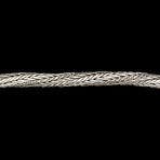 925 Solid Sterling Silver Twisted Foxtail Link Bracelet // 8.5"L
