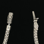 925 Solid Sterling Silver Interwoven Link Bali Bracelet // 8.5"L