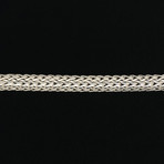925 Solid Sterling Silver Interwoven Link Bali Bracelet // 8.5"L
