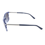 Pierre Cardin Men's Sunglasses // 6177 // Striped Blue + Matte Ruthenium