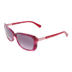 Pierre Cardin Women's Sunglasses // 8431 // Striped Cyclamen + Shiny Pink Fuchsia