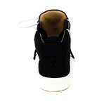 Giuseppe Zanotti // Hi-Top Zip Sneakers // Black + White (Euro: 39)