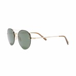 Beaumont Aviator Sunglasses // Gold + Green
