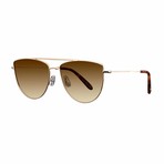 Zephyr Aviator Sunglasses // Gold + Brown