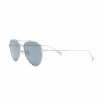 Culver Aviator Sunglasses // Silver + Blue