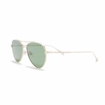 Culver Aviator Sunglasses // Gold + Green
