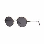 Seville Round Sunglasses // Gold Black + Gray