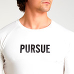 Pursue EST.2013 Fitted T-Shirt // White (XL)