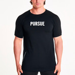Pursue EST.2013 Fitted T-Shirt // Black (M)