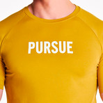 Pursue EST.2013 Fitted T-Shirt // Mustard (M)