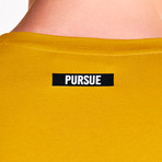 Pursue EST.2013 Fitted T-Shirt // Mustard (S)