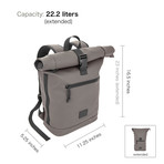 Exapandable Waterproof Backpack // Gray