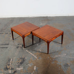 Lane Furniture // Mid Century Modern Square End Tables // Set of 2