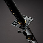 Hand Forged Black Damascus Ninja Sword