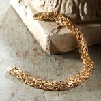 Modern Byzantine Bracelet // 14K Gold Plating