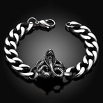 Stainless Steel King Cobra Curb Bracelet