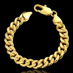 Classic Curb Chain Bracelet // 14K Gold Plating