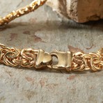 Modern Byzantine Bracelet // 14K Gold Plating