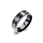 Stainless Steel Heart Pulse Band Ring (8)
