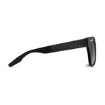 Women's Duskey Sunglasses // Polished Black + Brushed Black + Gray Lens