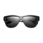 Women's Duskey Sunglasses // Polished Black + Brushed Aluminum + Gray Lens