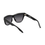 Women's Duskey Sunglasses // Polished Black + Brushed Black + Gray Lens