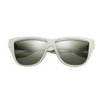 Women's Duskey Sunglasses // Green + Gray + D.P.M Series Ivory