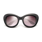 Women's Faye Sunglasses // Matte Black + Rose Gold + Rose Gradient Lens