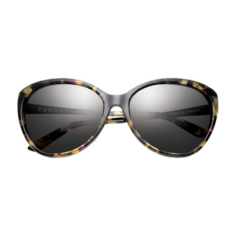 Women's Daggering Sunglasses // Polished Vintage Tortoise + Matte Black + Gray Lens