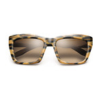 Women's Bonnie Sunglasses // Polished Leopard + Black + Bronze Gradient Lens