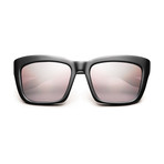 Women's Bonnie Sunglasses // Polished Black + Rose Gradient Lens