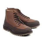 Two Tone Leather Fashion Boots // Brown (Euro: 42)