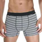 Stripe Boxer // Black + White + Gray // Pack of 3 (XL)